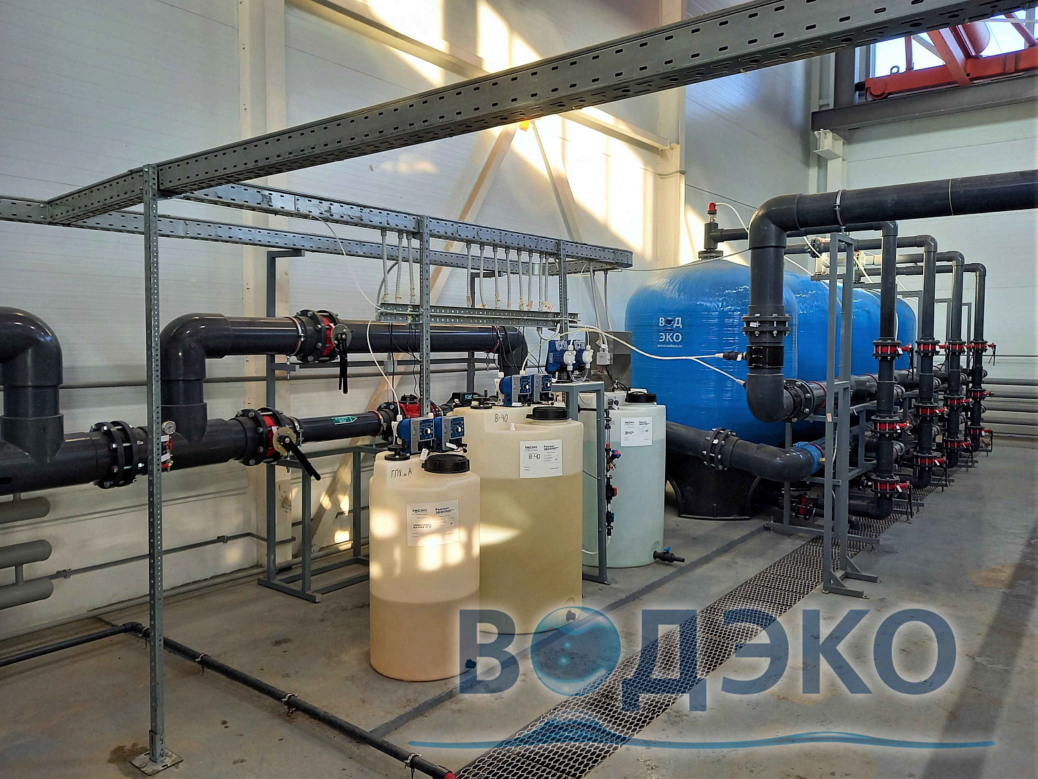 Станция водоподготовки в небольшом посёлке Черлак Омской области