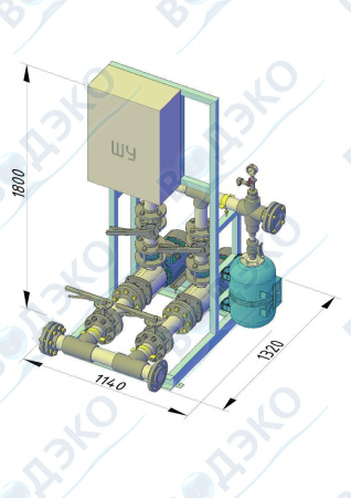 Насосная станция 15м3/ч АКВАФЛОУ РМ 2/P-15/40F
