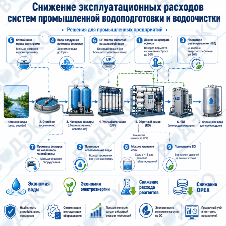 Программа по Снижению эксплуатационных расходов систем промышленной водоподготовки и водоочистки на промышленных предприятиях